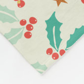 Schattigee kerst rode en groene maretak fleece deken (Hoek)