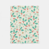 Schattigee kerst rode en groene maretak fleece deken (Voorkant)