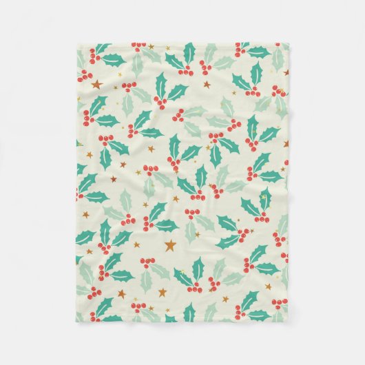 Schattigee kerst rode en groene maretak fleece deken (Voorkant)