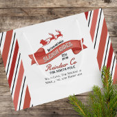 Schattigee Kerst Rood en Wit Gepersonaliseerd Groot Cadeauzakje