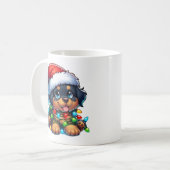 Schattigee kerst Rottweiler Mok (Voorkant links)