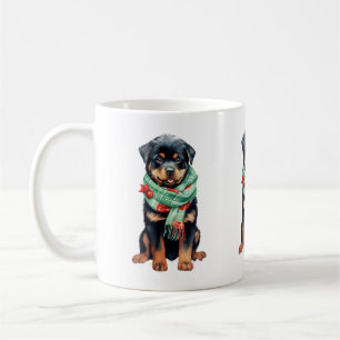 Schattigee kerst Rottweiler Mok – Vakantie Hondenl