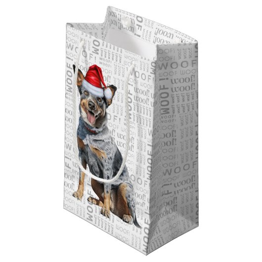 Schattigee Kerst Rundvee Hond Vakantie Woof Word A Klein Cadeauzakje (Voorkant Gekanteld)