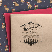 Schattigee kerst Sant Claus terugkeer Zelfinktende Stempel