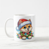 Schattigee kerst Shiba Inu Mok (Links)