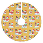 Schattigee Kerst Sneeuwman Kerstboom Patroon Kerstboom Rok (Voorkant)