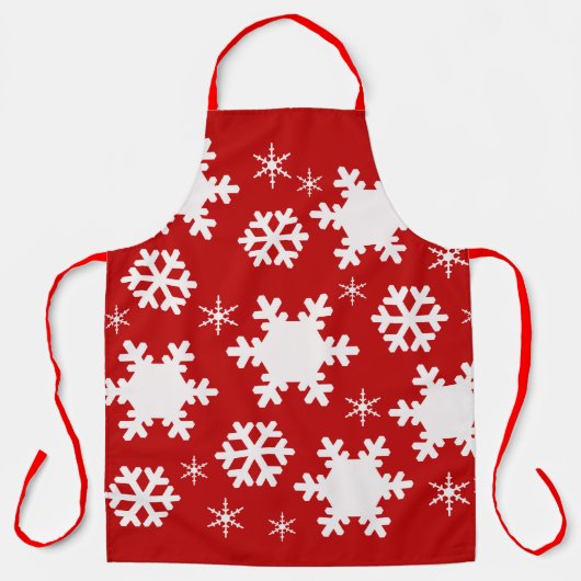 Schattigee kerst sneeuwvlok Schort! Schort (Voorkant)