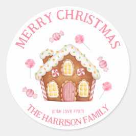 Schattigee Kerst Snoep Huis Feestdagen Sticker
