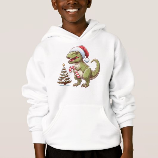 Schattigee kerst snoepriet dinosaurus (Voorkant)