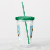 Schattigee kerst snoepriet dinosaurus acryl drinkbeker (Links)