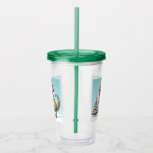 Schattigee kerst snoepriet dinosaurus acryl drinkbeker (Rechts)