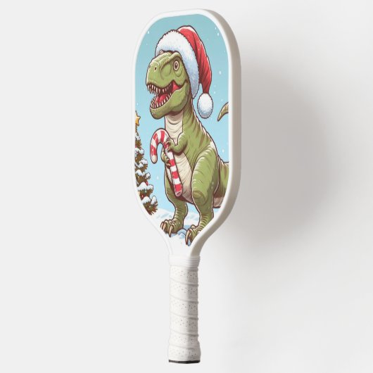 Schattigee kerst snoepriet dinosaurus pickleball paddle (Links)
