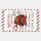 Schattigee kerst speciale levering van Sant Rechthoekige Sticker (Voorkant)