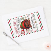 Schattigee kerst speciale levering van Sant Rechthoekige Sticker (Envelop)