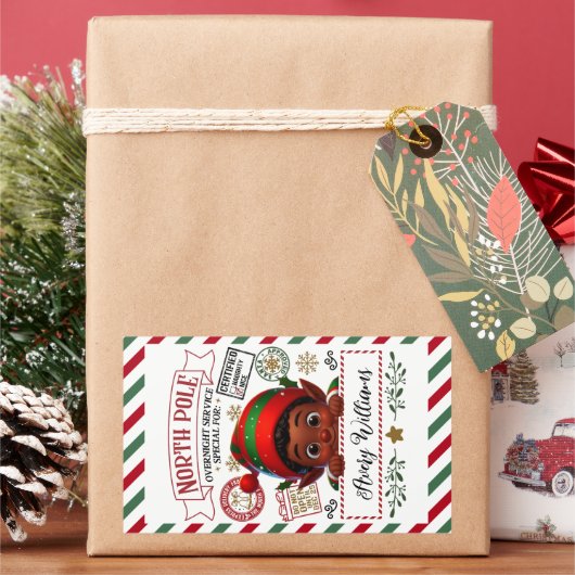 Schattigee kerst speciale levering van Sant Rechthoekige Sticker (Feestdagen)