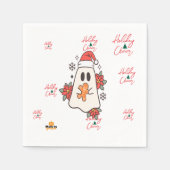 Schattigee kerst spook Mok | Vakantie Gingerbread  Servet (Voorkant)