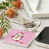 Schattigee kerst spook Mok | Vakantie Gingerbread Sleutelhanger (Voorkant Rechts)