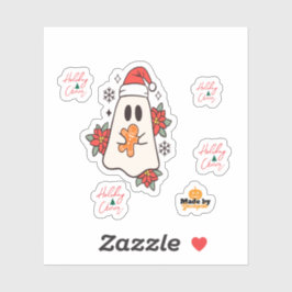 Schattigee kerst spook Mok | Vakantie Gingerbread  Sticker