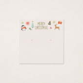 Schattigee kerst Stud Oorbel Logo Display Kaart (Voorkant)