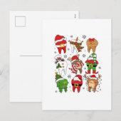 Schattigee Kerst Tandheelkundige Tekens Leuke vaka Feestdagenkaart (Voorkant / Achterkant)