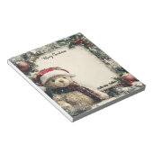 Schattigee Kerst Teddy Bear Design - Feestelijk en Notitieblok (Schuin)