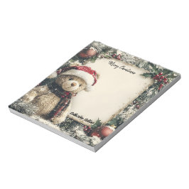 Schattigee Kerst Teddy Bear Design - Feestelijk en Notitieblok