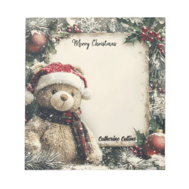 Schattigee Kerst Teddy Bear Design - Feestelijk en Notitieblok