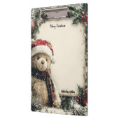 Schattigee Kerst Teddy Bear Illustratie Ontwerp Klembord (Links)