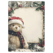 Schattigee Kerst Teddy Bear Illustratie Ontwerp Klembord (Achterkant)