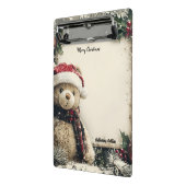 Schattigee Kerst Teddy Bear Illustratie Ontwerp Mini Klembord (Angled2)