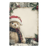 Schattigee Kerst Teddy Bear Illustratie Ontwerp Mini Klembord (Achterkant)