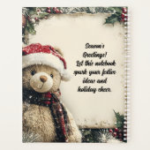 Schattigee Kerst Teddy Bear Illustratie Ontwerp Planner (Achterkant)