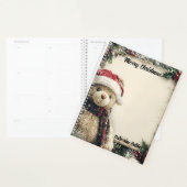 Schattigee Kerst Teddy Bear Illustratie Ontwerp Planner (Display)