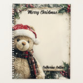Schattigee Kerst Teddy Bear Illustratie Ontwerp Planner (Voorkant)