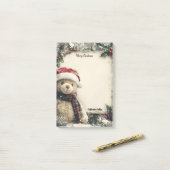 Schattigee Kerst Teddy Bear Illustratie Ontwerp Post-it® Notes (Op bureau)