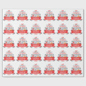 Schattigee kerst thema vakantie cadeaupapier (Vlak)