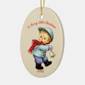Schattigee Kerst Tot Boy met Bell Ornament (Links)