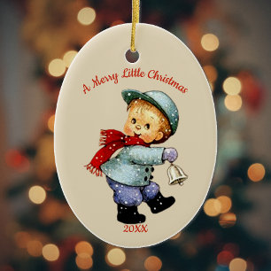 Schattigee Kerst Tot Boy met Bell Ornament