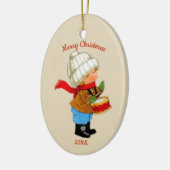 Schattigee Kerst Tot Boy met Drum Ornament (Links)