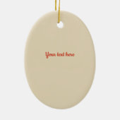 Schattigee kerst tot boy met hoorn Ornament (Achterkant)