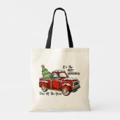Schattigee kerst truck Canvas tas (Achterkant)