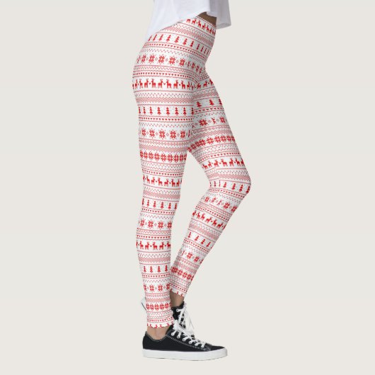 Schattigee kerst trui gebreide vakantie New Years Leggings (Rechts)
