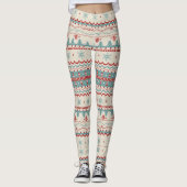 Schattigee kerst trui gebreide vakantie oudejaarsw leggings (Voorkant)