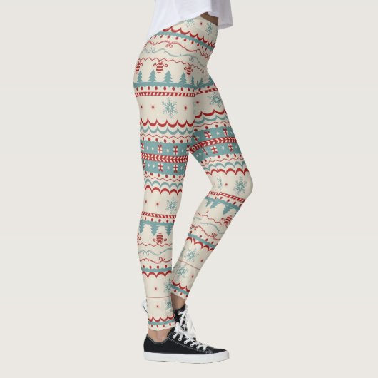Schattigee kerst trui gebreide vakantie oudejaarsw leggings (Rechts)