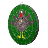 Schattigee Kerst Turkije Dart Board Dartbord (Voorkant Rechts)