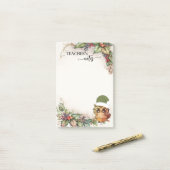 Schattigee kerst uil leraar post-it® notes (Op bureau)
