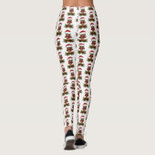 Schattigee kerst uil op Pine Branch Leggings (Achterkant)