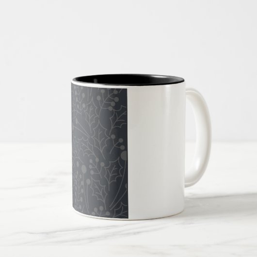 Schattigee kerst vos geïllustreerde vos kunst Scha Tweekleurige Koffiemok (Voorkant rechts)