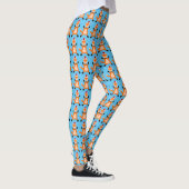 Schattigee kerst vos patroon leggings (Rechts)