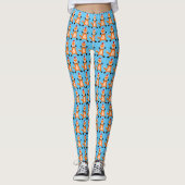 Schattigee kerst vos patroon leggings (Voorkant)